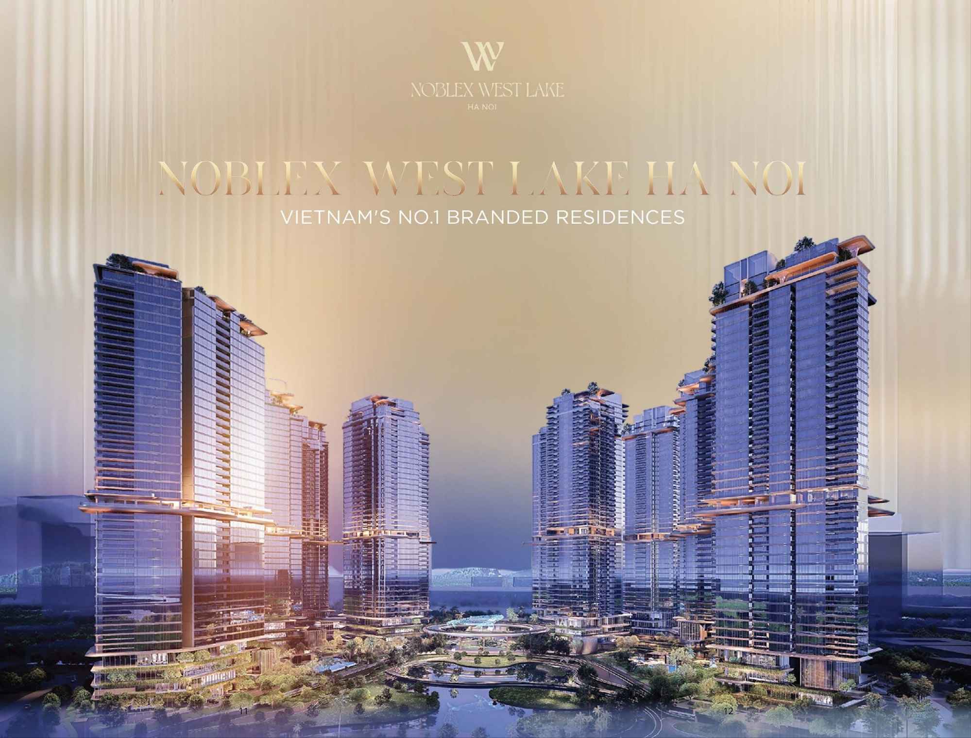 Phối cảnh tổng thể dự án căn hộ NobleX West Lake ven Hồ Tây