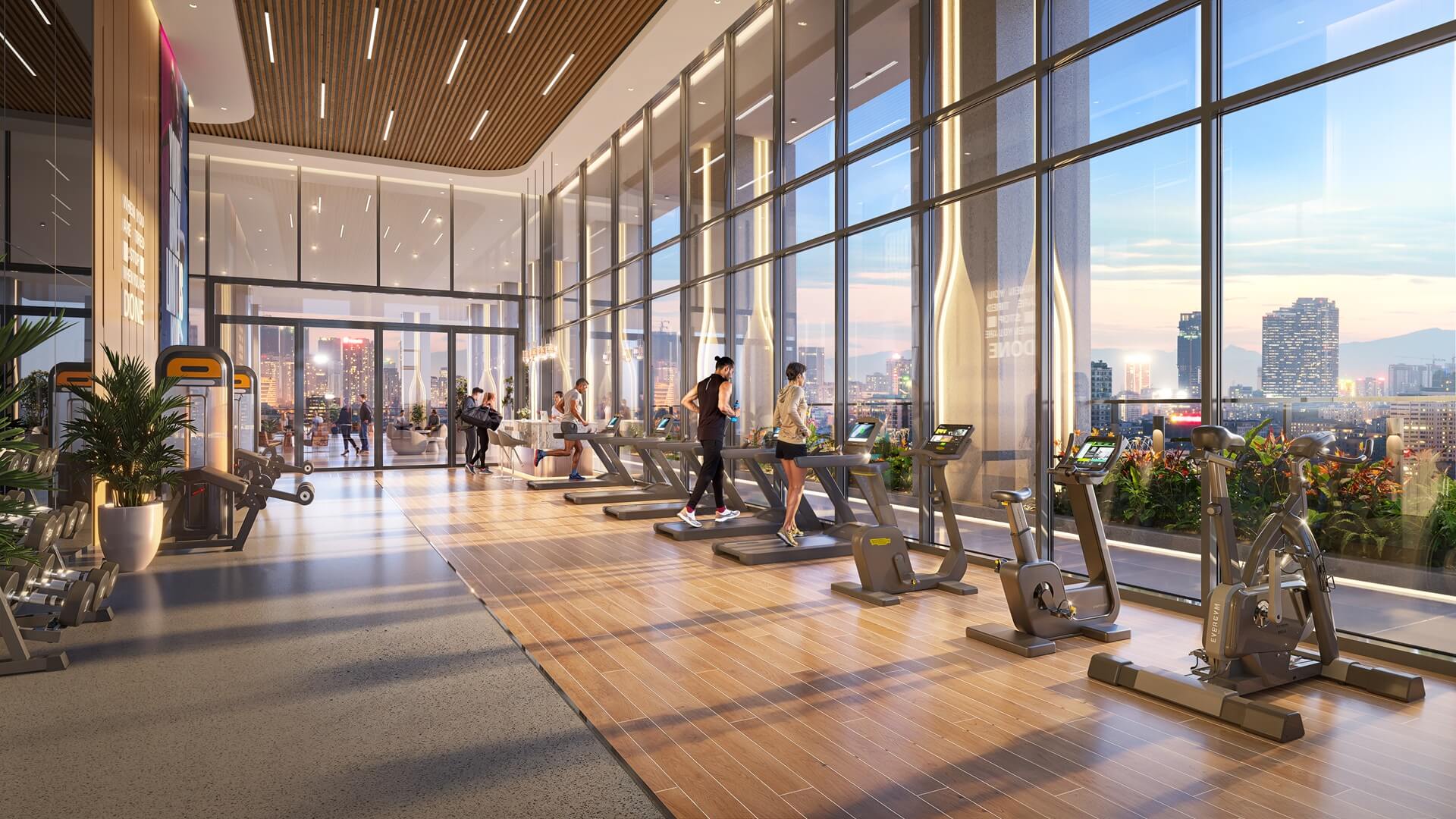 Phối cảnh phòng tập gym dành cho cư dân