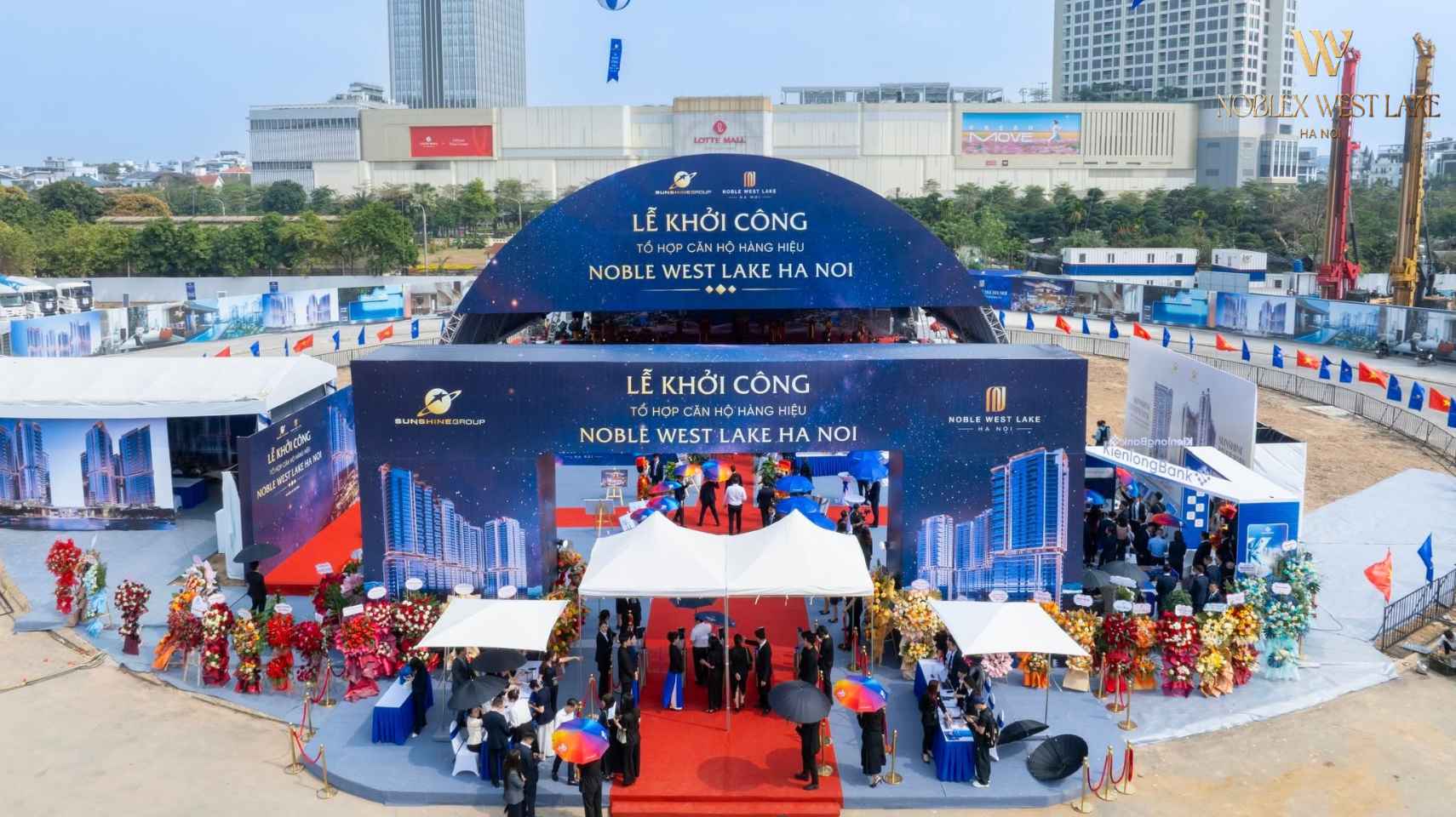 Sân khấu lễ khởi công dự án ngày 03/03/2026